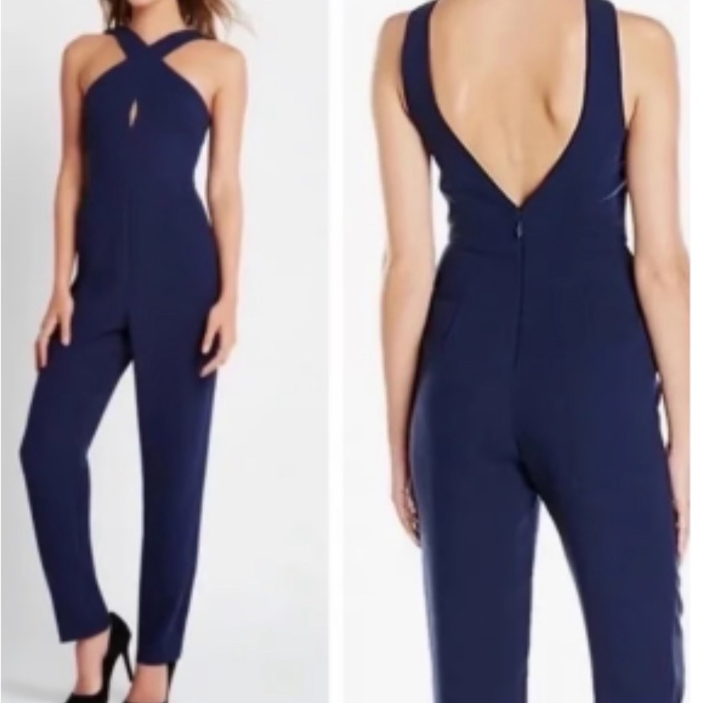 BCBGeneration Navy Blue Jumpsuit